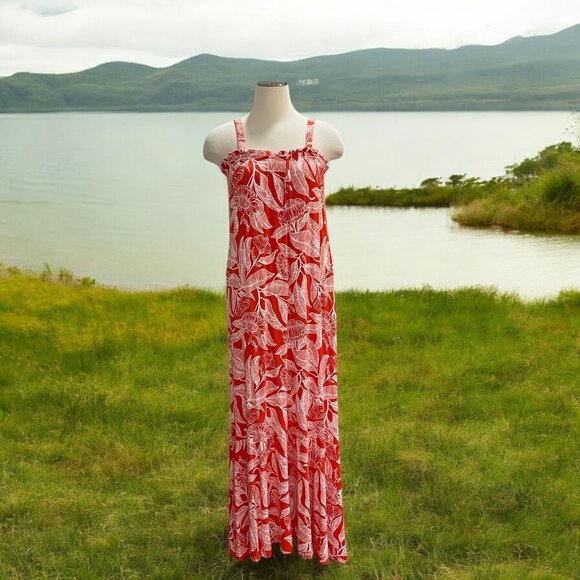 Serra Dresses & Skirts - Serra Womens Maxi Dress Med Boho Floral Print Sleeveless Summer Vacation Flowy